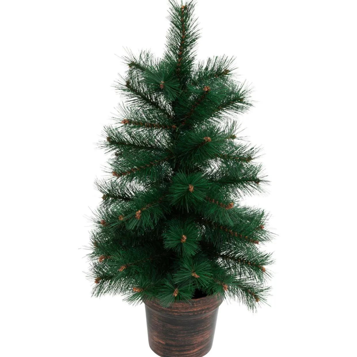 Sapin artificiel de Noël en pot (H70 cm) Windy Peak Vert