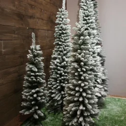 Sapin artificiel de Noël (H300 cm) Narrow Vert enneigé