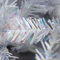 Sapin artificiel de Noël (H180 cm) Odense Blanc irisé et pailleté