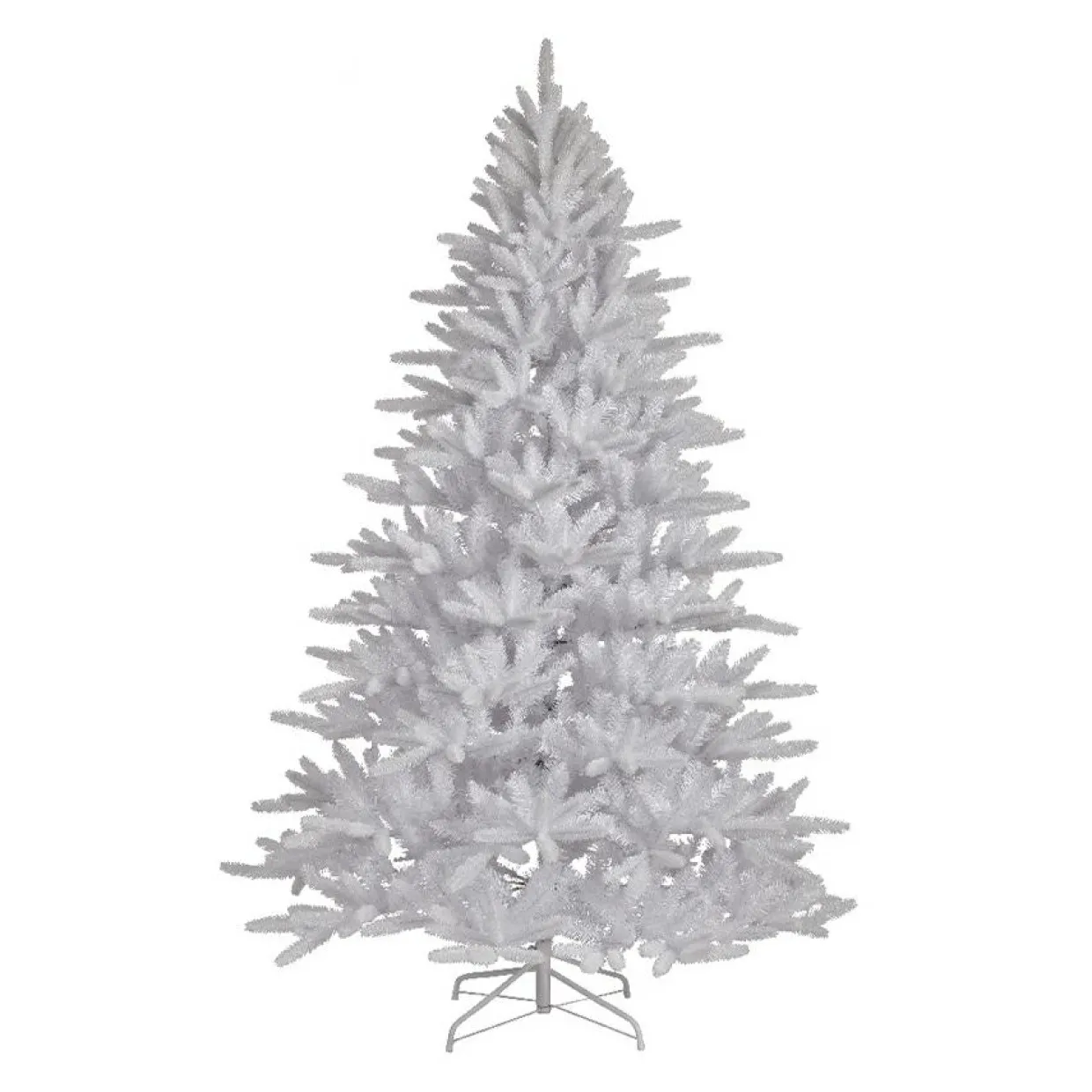 Sapin artificiel de Noël (H180 cm) Odense Blanc irisé et pailleté