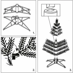 Sapin artificiel de Noël (H150 cm ) Edmonton Vert sapin