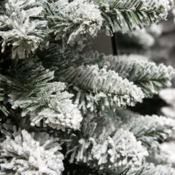 Sapin artificiel de Noël (H210 cm) Narrow Vert enneigé