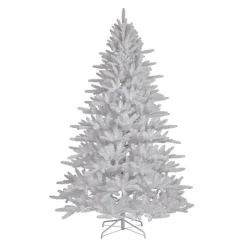 Sapin artificiel de Noël (H240 cm) Odense Blanc irisé et pailleté