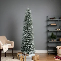 Sapin artificiel de Noël (H120 cm) Narrow Vert enneigé