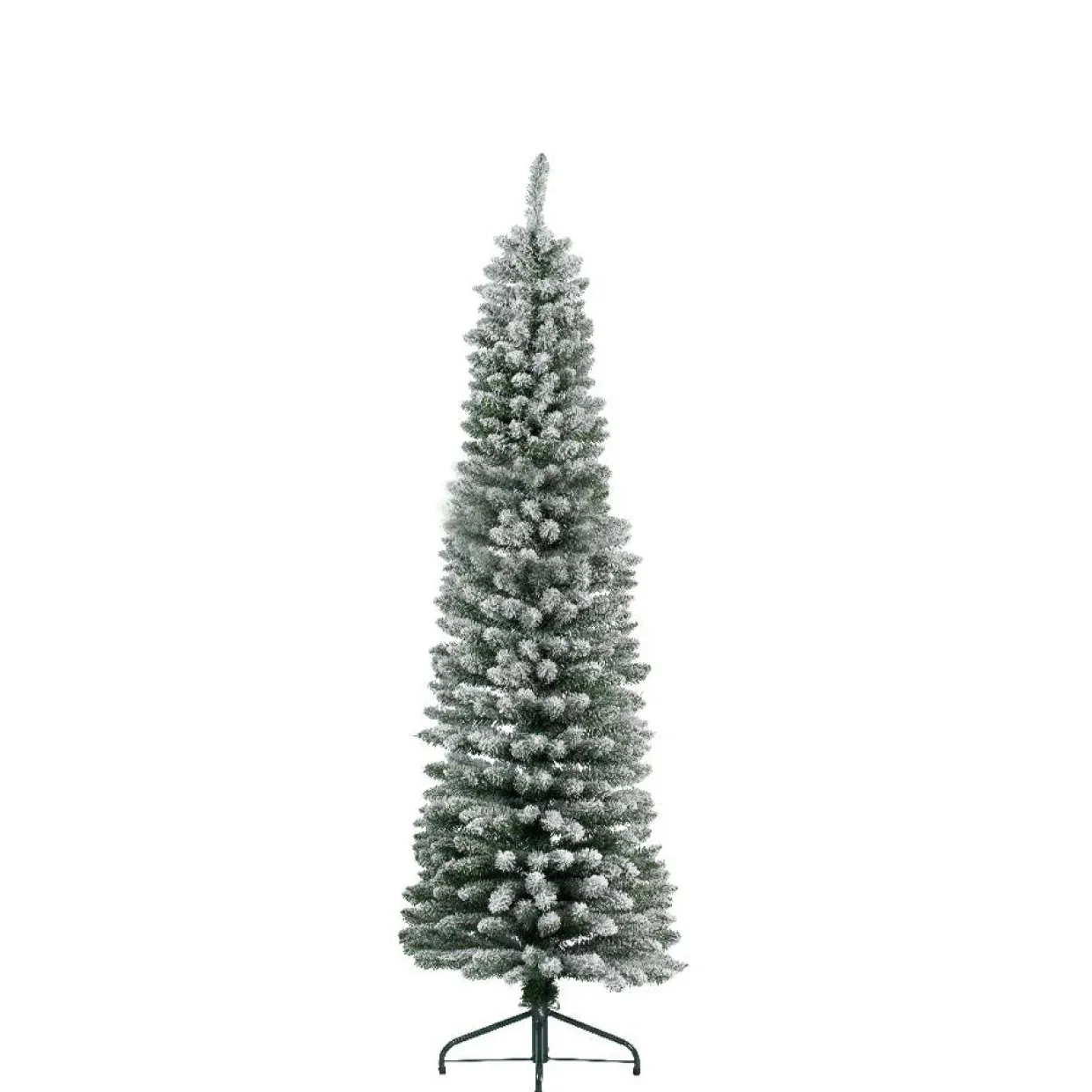 Sapin artificiel de Noël (H180 cm) Narrow Vert enneigé