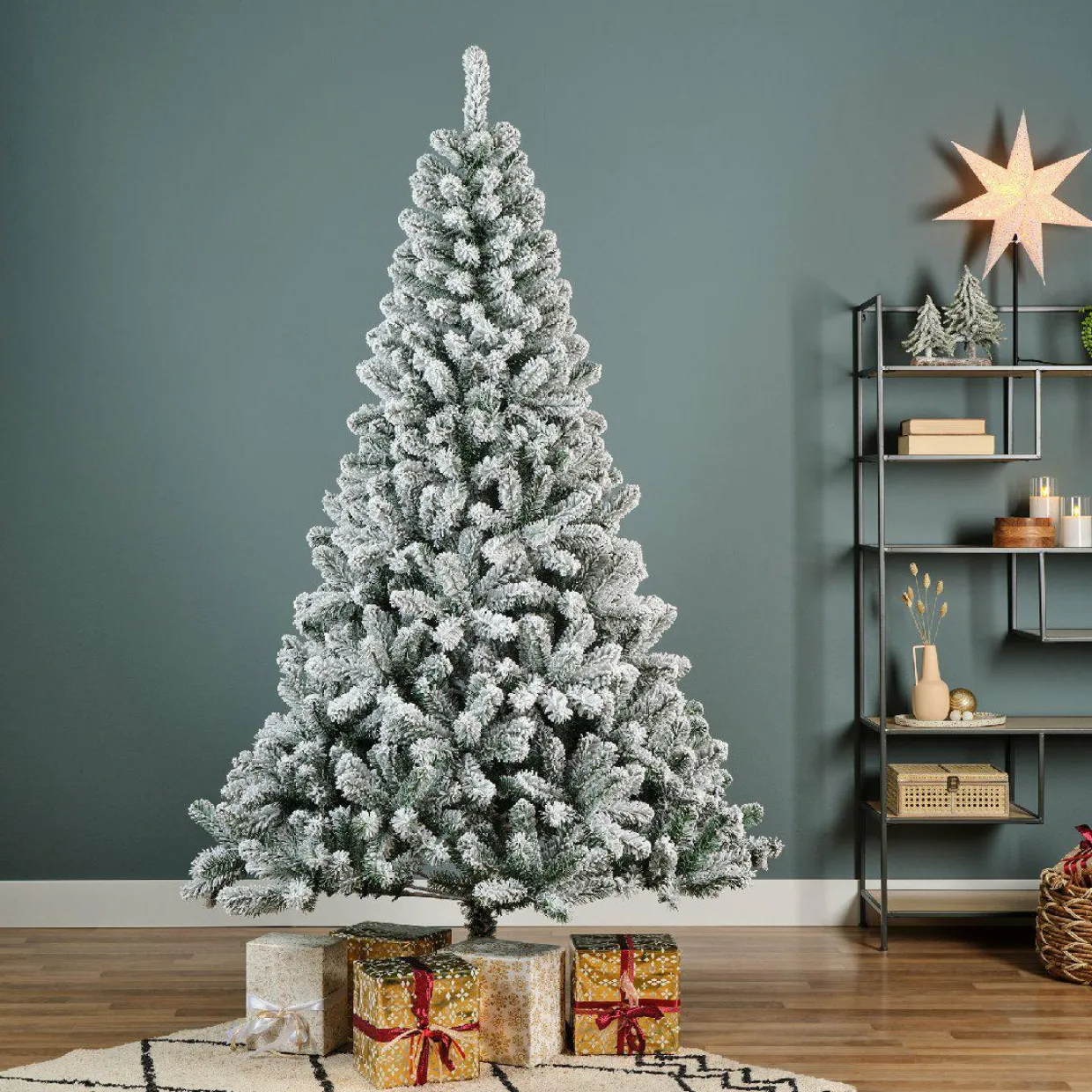 Sapin artificiel de Noël (H180 cm) King Vert enneigé