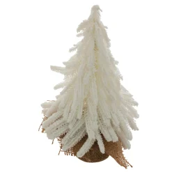 Sapin décoratif en jute (H27 cm) Givré Blanc