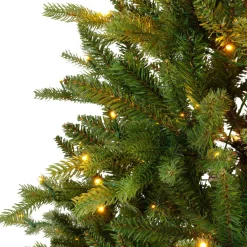 Sapin de Noël artificiel lumineux (220 LED) H150 cm Allix Vert sapin