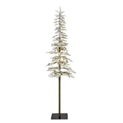 Sapin de Noël artificiel lumineux 150 LED (H180 cm) Sierra Vert enneigé
