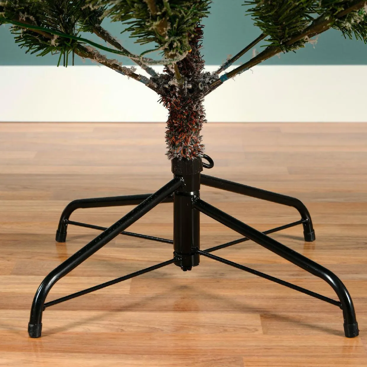 Sapin de Noël artificiel lumineux 560 LED (H240 cm) Allix Vert enneigé