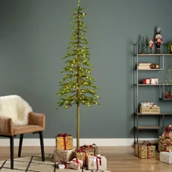 Sapin de Noël artificiel lumineux 250 LED (H240 cm) Sierra Vert sapin