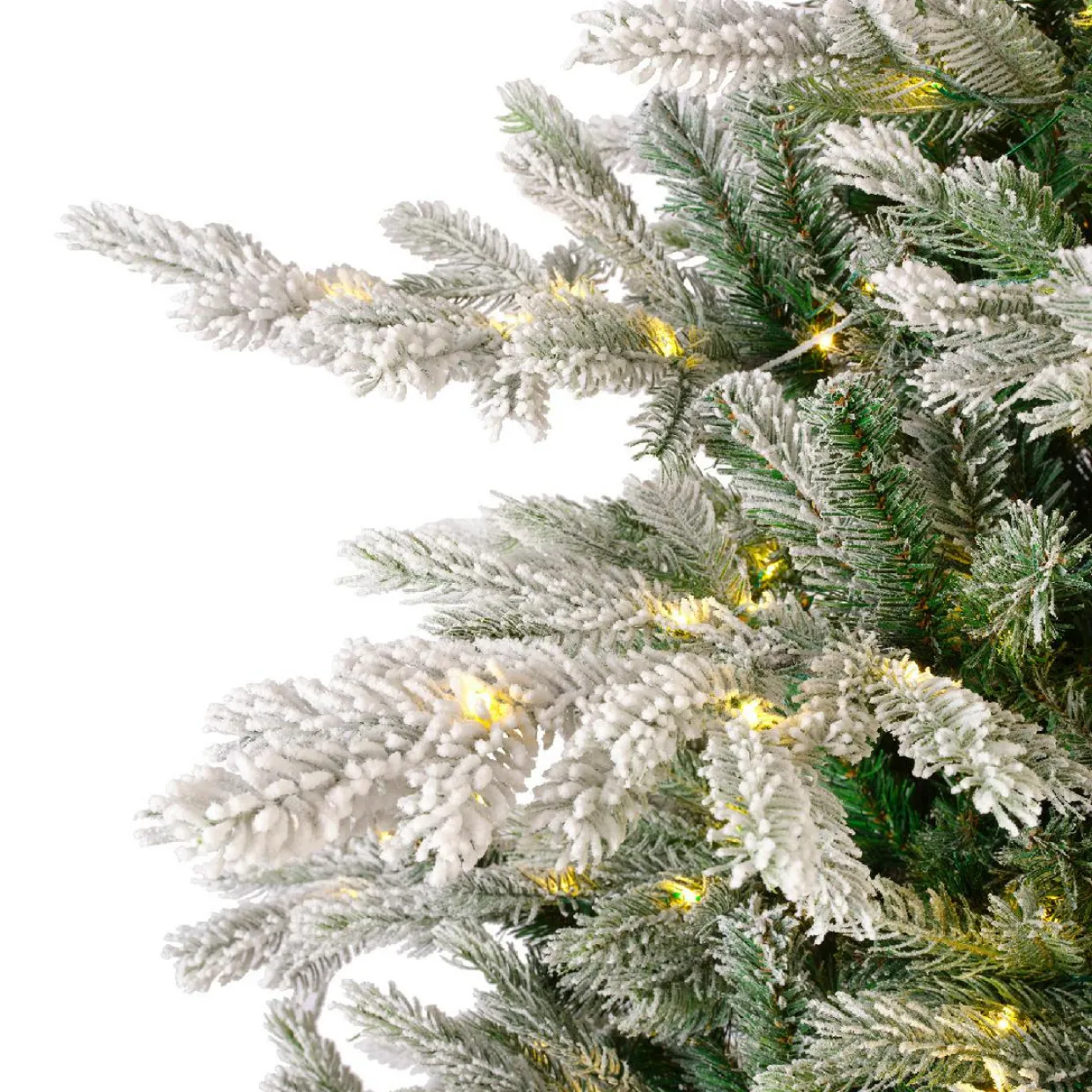 Sapin de Noël artificiel lumineux 700 LED (H240 cm) Glorious Vert enneigé
