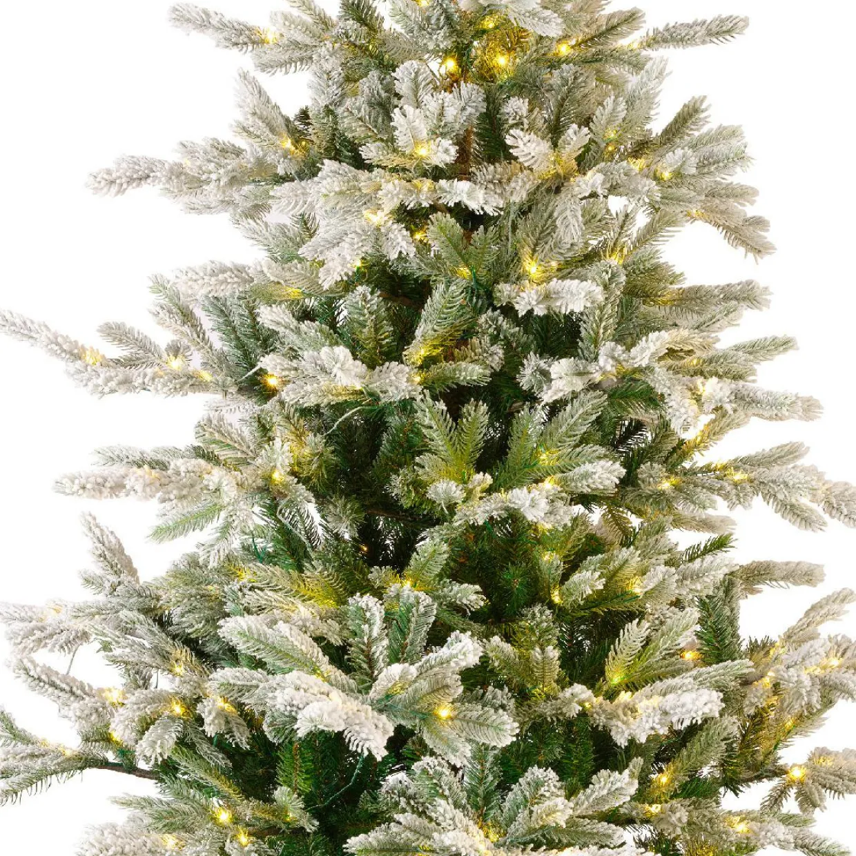 Sapin de Noël artificiel lumineux 700 LED (H240 cm) Glorious Vert enneigé