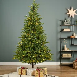 Sapin de Noël artificiel lumineux 320 LED (H180 cm) Allix Vert sapin