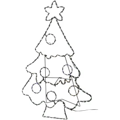 Sapin de Noël lumineux 201 LED (H80 cm) Néon effet flash Multicolore