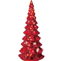 Sapin de Noël lumineux à piles 20 LED (H32 cm) Eternel Rouge