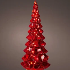 Sapin de Noël lumineux à piles 20 LED (H32 cm) Eternel Rouge
