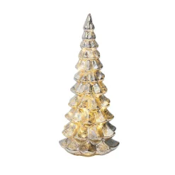 Sapin de Noël lumineux à piles 20 LED (H32 cm) Eternel Argent