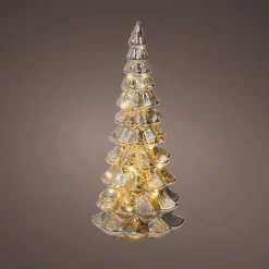 Sapin de Noël lumineux à piles 20 LED (H32 cm) Eternel Argent