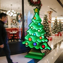 Sapin de Noël lumineux Géant 942 LED (H180 cm) Infinity Multicolore