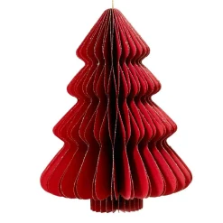 Sapin en papier à suspendre (H15 cm) fermeture Magnétique Rouge