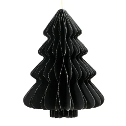 Sapin en papier à suspendre (H40 cm) fermeture Magnétique Noir
