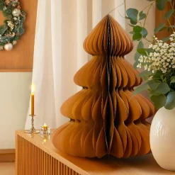 Sapin papier à poser (H60 cm) Fermeture Magnétique Brun café