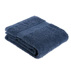 Serviette de bain coton (50 x 90 cm) Timeless Bleu marine
