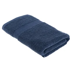 Serviette de bain coton (70 x 130 cm) Timeless Bleu marine
