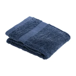 Serviette de bain coton (30 x 50 cm) Timeless Bleu marine