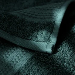 Serviette de bain coton bio (50 x 90 cm) Méline Vert émeraude