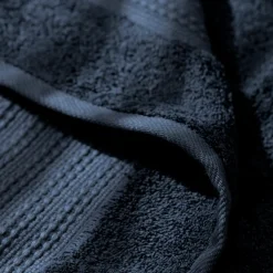 Serviette de bain coton bio (50 x 90 cm) Méline Bleu nuit