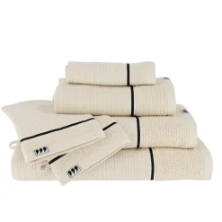 Serviette de bain coton nid d'abeille (50 x 90 cm) Japandi Beige