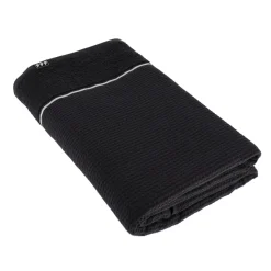 Serviette de bain coton nid d'abeille (90 x 150 cm) Japandi Noir