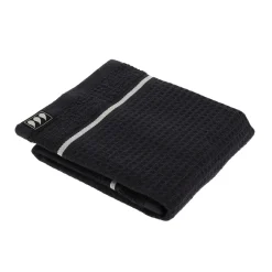 Serviette de bain coton nid d'abeille (30 x 50 cm) Japandi Noir