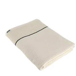 Serviette de bain coton nid d'abeille (70 x 130 cm) Japandi Beige