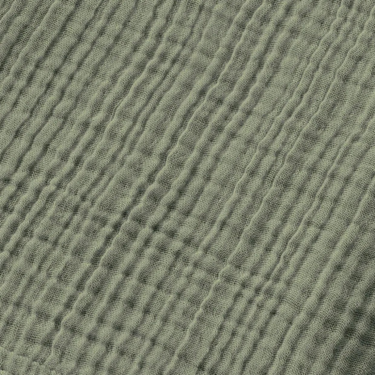 Serviette de bain gaze de coton (30 x 50 cm) Gaïa Vert romarin