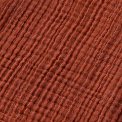 Serviette de bain gaze de coton (50 x 90 cm) Gaïa Terracotta