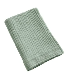 Serviette de bain gaze de coton (70 x 130 cm) Gaïa Vert eucalyptus