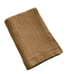 Serviette de bain gaze de coton (70 x 130 cm) Gaïa Camel