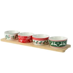 Set à tapas 4 bols (10 x 38 cm) Magie de Noël Multicolore