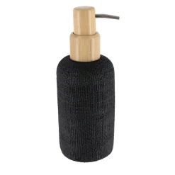 Set d'accessoires salle de bain effet Maille Noir