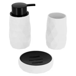 Set d'accessoires salle de bain Rubby Blanc