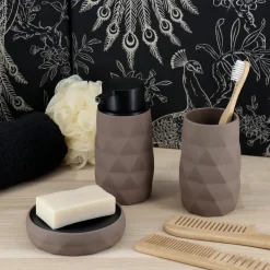 Set d'accessoires salle de bain Rubby Marron