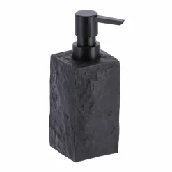 Set d'accessoires salle de bain Effet Pierre Noir