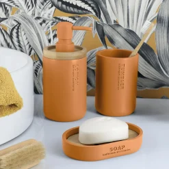 Set d'accessoires salle de bain Purebamboo Jaune moutarde