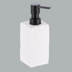 Set d'accessoires salle de bain Effet Pierre Blanc