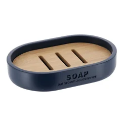 Set d'accessoires salle de bain Purebamboo Bleu marine