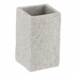 Set d'accessoires salle de bain Effet Pierre Gris