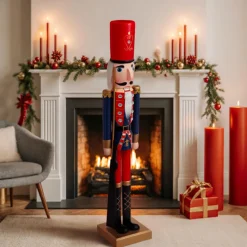 Soldat Casse-noisette en bois (H106 cm) Billy Bleu roi